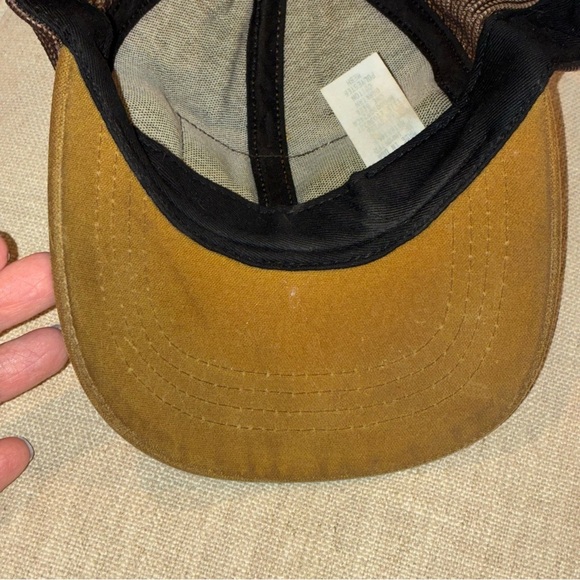 Filson Men's Logger Mesh Trucker Scenic Mountain Patch Dark Tan 11030237 - Picture 3 of 4